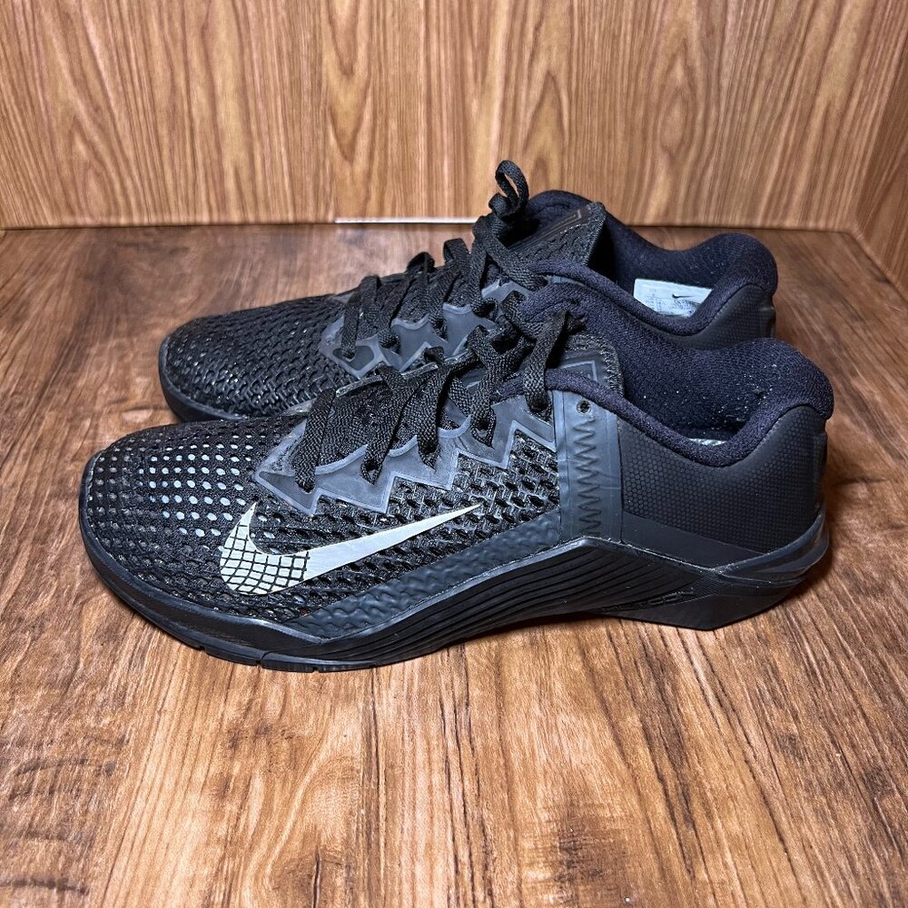 Nike Metcon 6 Black Metallic Silver CK9388-001 Men's Training Shoes size 6